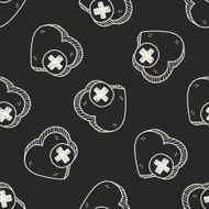heart like doodle seamless pattern background N5