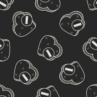 heart like doodle seamless pattern background N6
