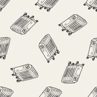 heater doodle seamless pattern background