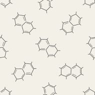 hexagon science doodle seamless pattern background