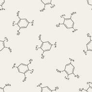hexagon science doodle seamless pattern background N2
