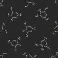 hexagon science doodle seamless pattern background N4