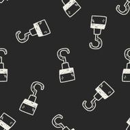 hook doodle seamless pattern background N4