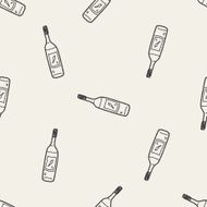 Hot pepper sauce doodle seamless pattern background