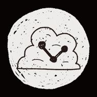internet cloud doodle drawing N34