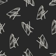 iron board doodle seamless pattern background N2