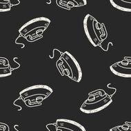 iron doodle seamless pattern background N4