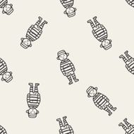 jail doodle seamless pattern background