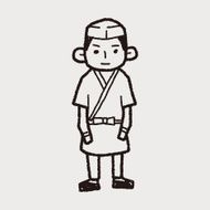 Japanese chef doodle N3
