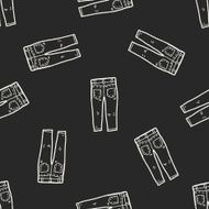 jeans doodle seamless pattern background N6
