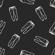 jeans doodle seamless pattern background N8