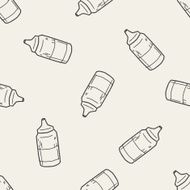 ketchup doodle seamless pattern background
