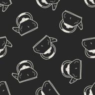 Kettle doodle seamless pattern background N4
