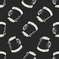 Kettle doodle seamless pattern background N5