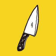 Kitchen knife doodle N12