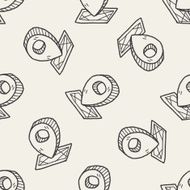 location doodle seamless pattern background