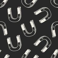 Magnet doodle drawing seamless pattern background N2