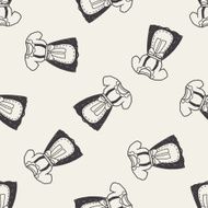 maid clothes doodle seamless pattern background N2