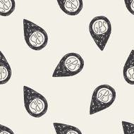 map location doodle seamless pattern background