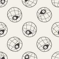 map location doodle seamless pattern background N3