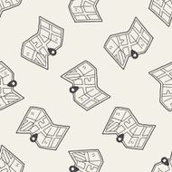 map location doodle seamless pattern background N5
