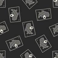 map location doodle seamless pattern background N13