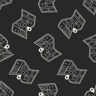 map location doodle seamless pattern background N14
