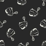 mixer doodle seamless pattern background N6