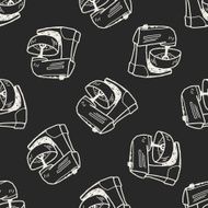 mixer doodle seamless pattern background N7
