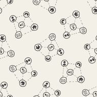 mobile medea link doodle seamless pattern background N4