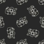 mobile medea link doodle seamless pattern background N8