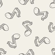 music note doodle seamless pattern background N23