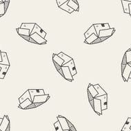open box delivery doodle seamless pattern background