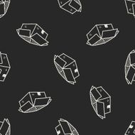 open box delivery doodle seamless pattern background N2