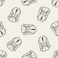 overcoat doodle seamless pattern background