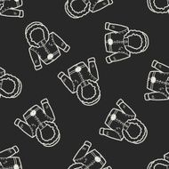 overcoat doodle seamless pattern background N4