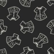 overcoat doodle seamless pattern background N6