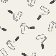 paint brush doodle seamless pattern background