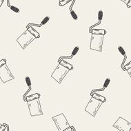 paint brush doodle seamless pattern background N3