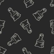 paint brush doodle seamless pattern background N5