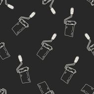 paint brush doodle seamless pattern background N6