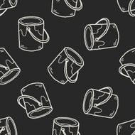paint doodle seamless pattern background N2