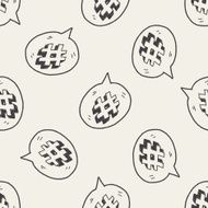 people talk doodle seamless pattern background N2