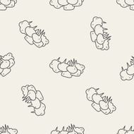 people talk doodle seamless pattern background N6