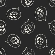 people talk doodle seamless pattern background N10