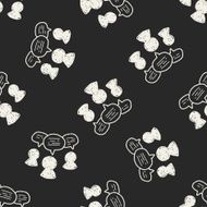 people talk doodle seamless pattern background N11