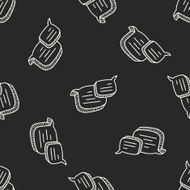 people talk doodle seamless pattern background N12