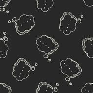 people talk doodle seamless pattern background N13