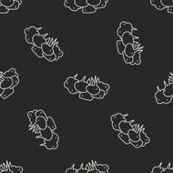 people talk doodle seamless pattern background N14