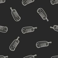 phone call doodle seamless pattern background N3